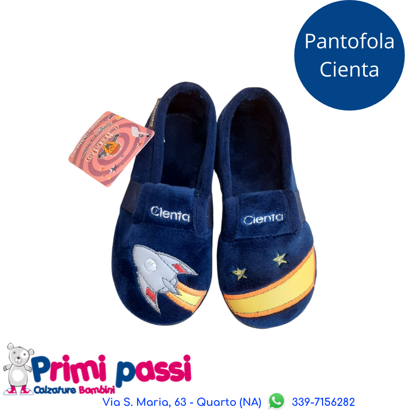 Pantofolina Cienta Razzo Blu