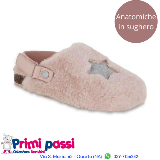 Pink anatomical cork slipper