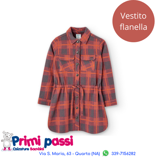 Completo Vestito Quadri  Bambina + Calzamaglia (7A-10A)