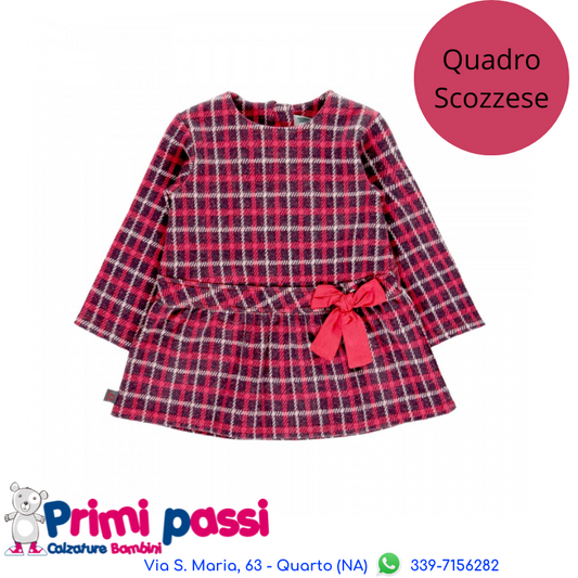 Vestito Quadri Ciliegia (18M-6A)